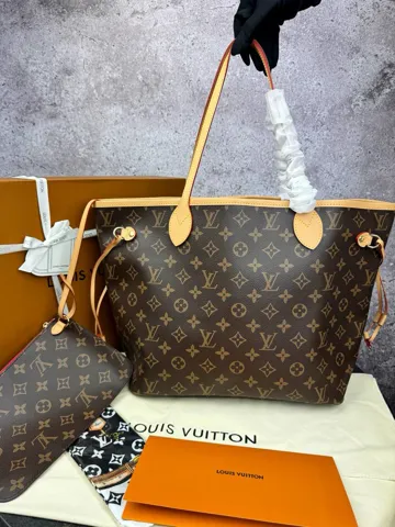 Louis Vuitton Neverful MM Brown Logo