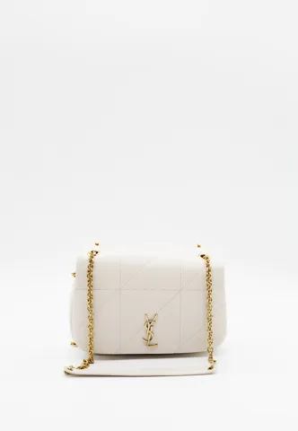 Saint Laurent Jamie Bag White with Gold