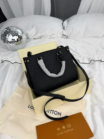 Louis Vuitton Onthego PM Monogram Empreinte Leather Black