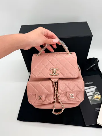 Chanel Mini Backpack Caviar Leather Pink