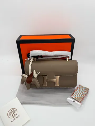 Hermes Constance 26 Bag in Etoupe with Gold