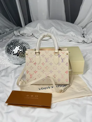 Louis Vuitton OnTheGo PM Purple Multicolor Monogram Cream