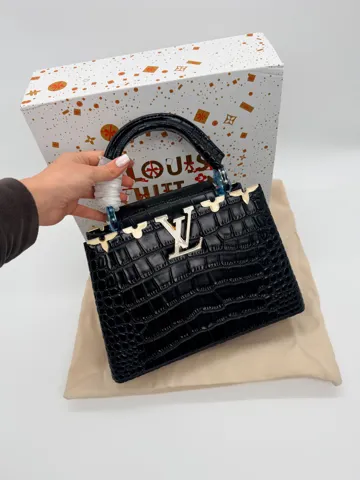 Louis Vuitton Capucines Black Croco