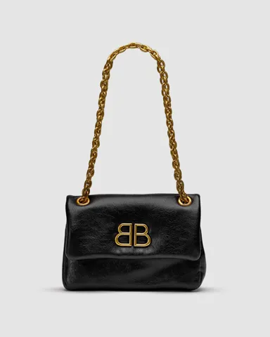 Balenciaga Monaco Mini Chain Bag Black/Gold