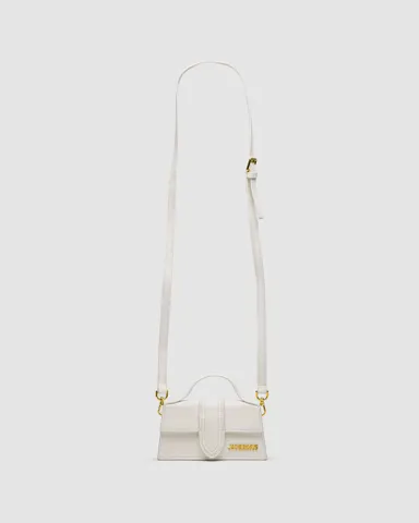 Jacquemus Le Bambino Small Handbag With Adjustable Crossbody White/Gold
