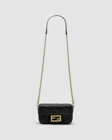 Fendi Baguette Mini Black Leather Bag