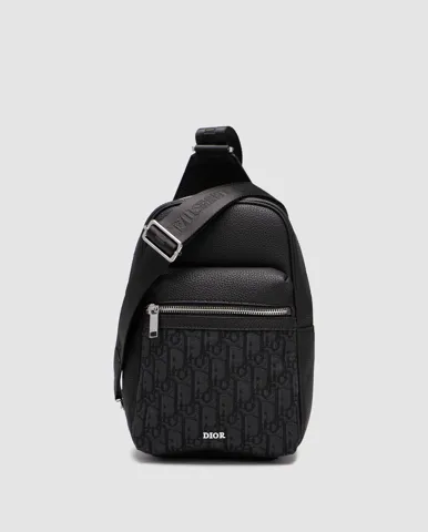 Dior Rider 2.0 Sling Bag Oblique Jacquard Black
