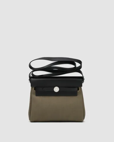 Hermes Herbag Zip 20 Bag Black/Green