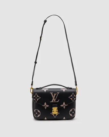 Louis Vuitton Pochette Métis Black & Beige